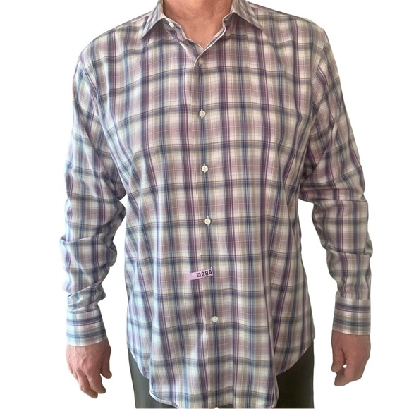 Peter Millar Other - PETER MILLAR Collection Button Down Dress Shirt Plaid Cotton